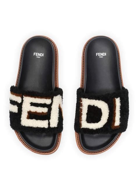 fendi slides womens fur